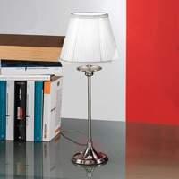 Ellen Table Light with Pleated Shade Nickel