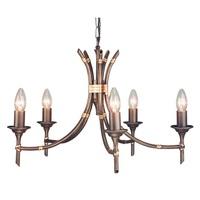 Elstead BB5 Bamboo bronze 5 light chandelier