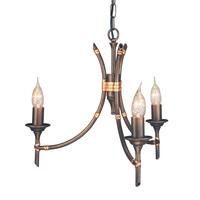 Elstead BB3 Bamboo bronze 3 light chandelier