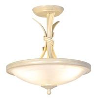 Elstead RB/SF/A Ivory Gold Ribbon semi-flush ceiling light