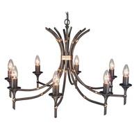 Elstead BB8 Bamboo bronze 8 light chandelier