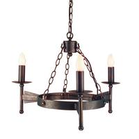 Elstead CW3 Cromwell wrought iron 3 Light Ceiling Light