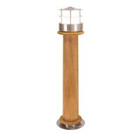 Elstead Lighthouse Teak/Stainless Steel Bollard IP43