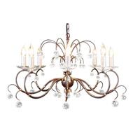 elstead lun8 bronze lunetta 8 light crystal pendant