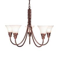 elstead em5 copper emily bronze 5 light chandelier