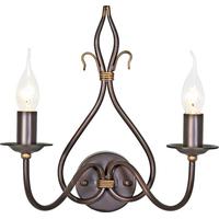 Elstead WM2 Rust/Gold Windermere wrought iron double wall light