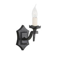 elstead ry1b black rectory single black wrought iron wall light