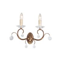 elstead lun2 bronze lunetta crystal wall light