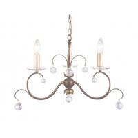 Elstead LUN3 Bronze Lunetta bronze 3 light crystal pendant