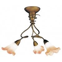 Elstead Minerva MV3/F Semi Flush Ceiling Light In Bronze