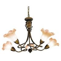 elstead minerva mv5 5 light chandelier in bronze