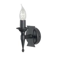 Elstead Saxon SAX1 BLK 1 Light Decorative Beaten Wall Light