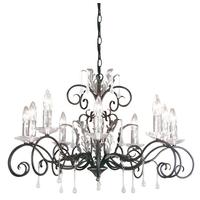 elstead aml10 blacksilver amarilli 10 light ceiling pendant