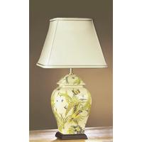 elstead parrot 82patj35 temple jar lamp in yellowgreen