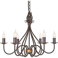 Elstead WM6 Rust/Gold Windermere wrought iron 6 light chandelier