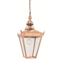 Elstead CS8 Chelsea Hanging Lantern Copper with Clear Lens