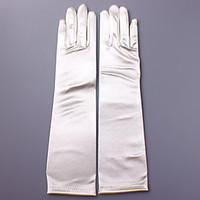 Elbow Length Fingertips Glove Satin Bridal Gloves Party/ Evening Gloves Spring Fall Winter Appliques