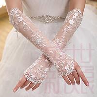 elbow length fingerless glove lace bridal gloves spring summer fall wi ...