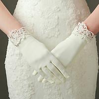 elbow length fingertips glove nylon elastic satin bridal gloves party  ...