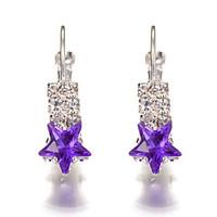 Elegant Rhinestone Crystal Earrings Star Geometric Earrings Jewelry Fashion Wedding Party Popular Accessories