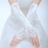 elbow length fingerless glove tulle bridal gloves party evening gloves ...