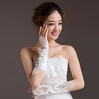 elbow length fingerless glove satin bridal gloves