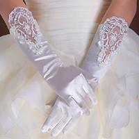 Elbow Length Half Finger / Fingertips Glove Elastic Satin Bridal Gloves / Party/ Evening Gloves Spring / Summer /
