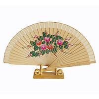 elegant black wooden hand fan set of 4 more colors