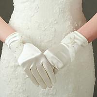 elbow length fingertips glove nylon elastic satin bridal gloves party  ...