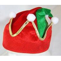 Elf Hat Crown Shape Green & Red