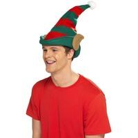 Elf Hat, Red & Green, With Ears