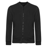 Ellerslie Pique Zip Through Jersey Bomber Jacket In Black  Dissident