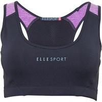 elle sport womens panelled performance sports bra top smokeiris