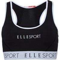 ELLE SPORT Womens Monochrome Sports Bra Top Black/White