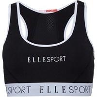 elle sport womens monochrome sports bra top blackwhite