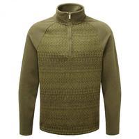 elliston zip neck jumper dark moss