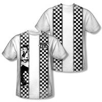 elvis presley checkered bowling shirt frontback print