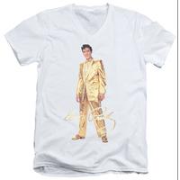 Elvis Presley - Gold Lame Suit V-Neck