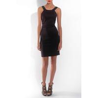 elastic strap mesh insert dress