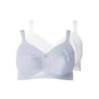 Elenor Blue And White Firm Support Bras, Blue