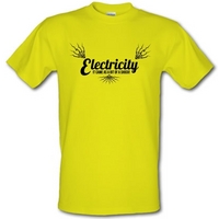electricity - it came as a bit of a shock male t-shirt.