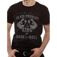 elvis presley king of rock n roll unisex xx large t shirt black
