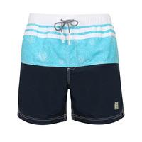 ellenboro floral print striped swim shorts in midnight blue tokyo laun ...