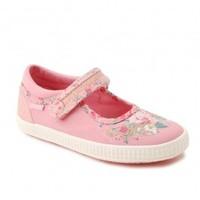 elsie pink girls riptape canvas