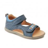 Elliot, Blue Leather Boys Riptape Sandals