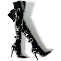 Ellie Shoes 511-Buckle Up Black Patent