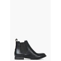 Elastic Insert Flat Chelsea Boot - black