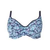 elomi blue abalone bikini top blue