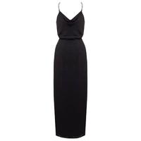 Elise Ryan Drape Front Maxi Dress In Black