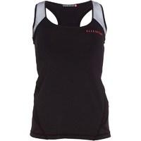 ELLE SPORT Womens Mesh Panelled Performance Support Vest Black Reflective